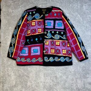 Alex Evenings Colorful Knit Cardigan